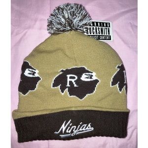 Rocksmith Ninja Brown Beanie Hat NWT